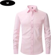 Livano Overhemd Heren - Volwassenen - Lange Mouwen - Strijkvrij - Lange Mouw - Roze - Maat M