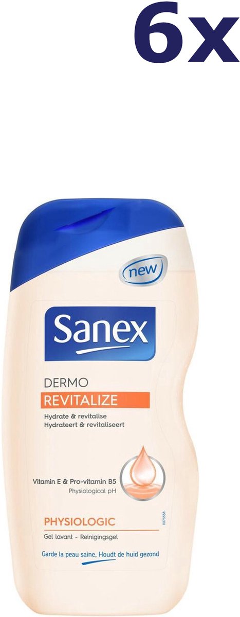 6x Sanex Dermo Revitalize 250 ml douchegel