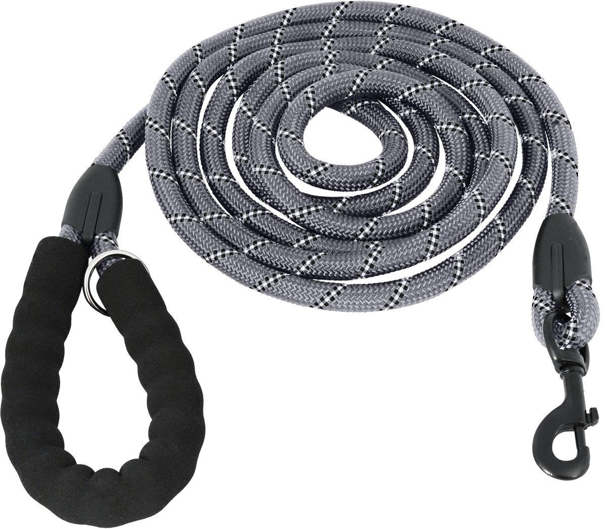 KCMultisupplies Hondenriem 3 Meter - Reflecterende Hondenlijn - Met Gevoerd Handvat - Geschikt voor Grote en Kleine Honden - Nylon Looplijn