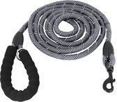 KCMultisupplies Hondenriem 3 Meter - Reflecterende Hondenlijn - Met Gevoerd Handvat - Geschikt voor Grote en Kleine Honden - Nylon Looplijn