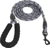 KCMultisupplies Hondenriem 2 Meter - Reflecterende Hondenlijn - Met Gevoerd Handvat - Geschikt voor Grote en Kleine Honden - Nylon Looplijn