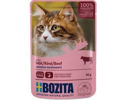 Bozita Pouch hapjes in gelei 12x85g - met rundvlees