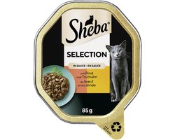 Sheba Bowl Selectie Saus 22x85g - Rund & Kalkoen