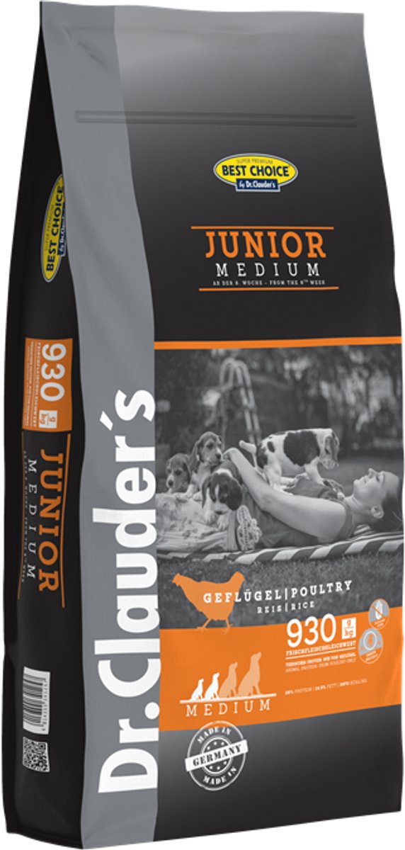 Dr. Clauders Junior Small / Medium 12,5kg - Honden droogvoer