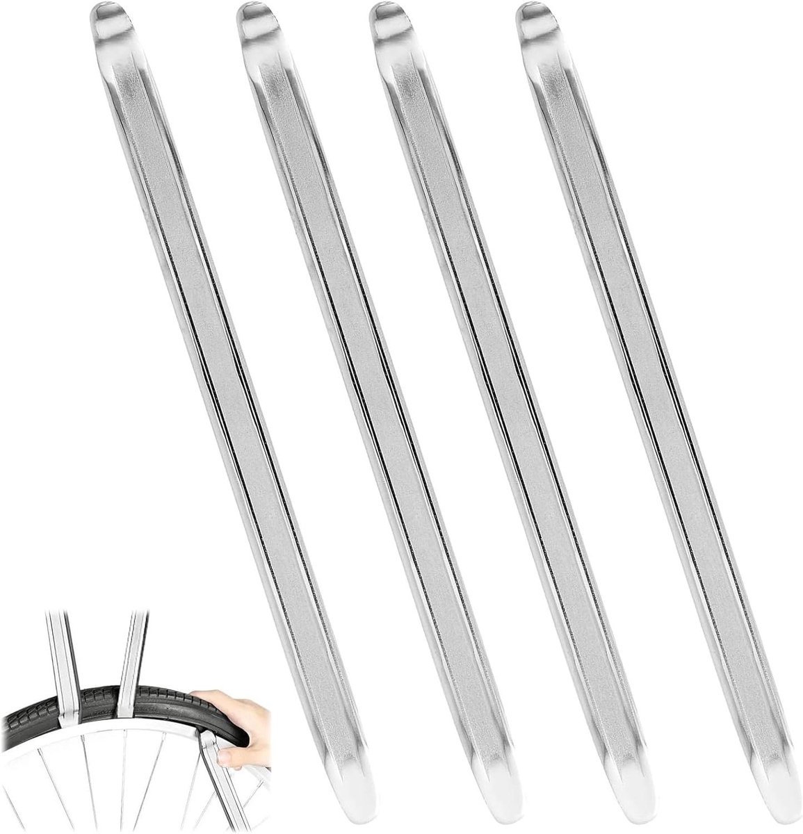Handmatige bandenwisser 30 cm voor scooter, fiets, motorfiets en auto - Set van 4 stuks
