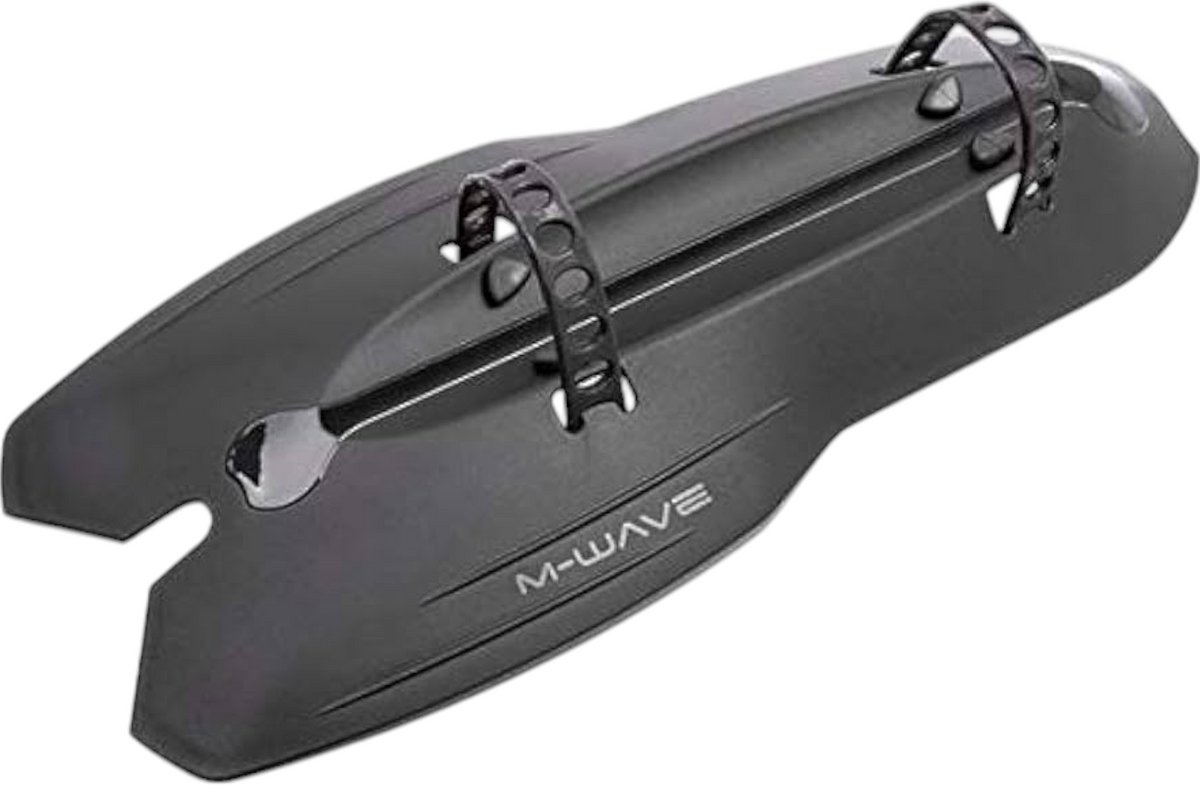 M-Wave Spatbord - 320 mm - Gereedschapsloze montage - 180° draaibaar - Antislip inzetstukken - Zwart
