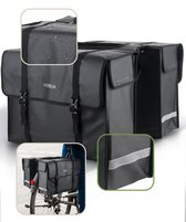Sacoche de vélo double Morelia® 100% hydrofuge - 46 litres - sacoches de vélo pour Vélos électriques - Zwart