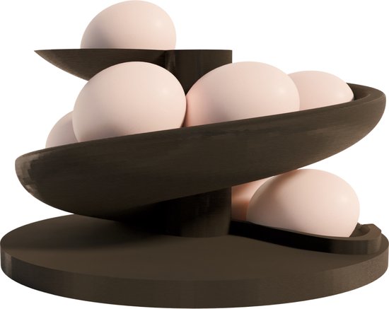 Fiastra Torino Eierrek S – Spiraal Eierhouder - Eieren bewaren - Ruimtebesparend - Zwart