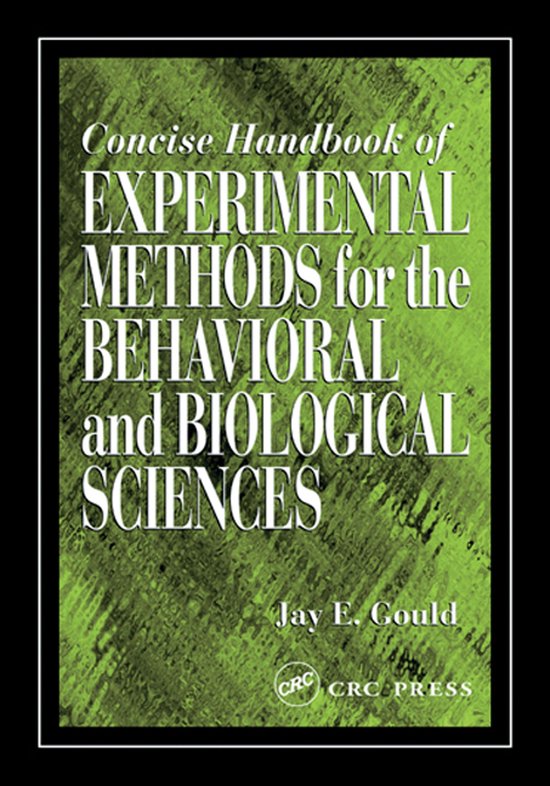 Concise Handbook of Experimental Methods for the Behavioral  ... - cover