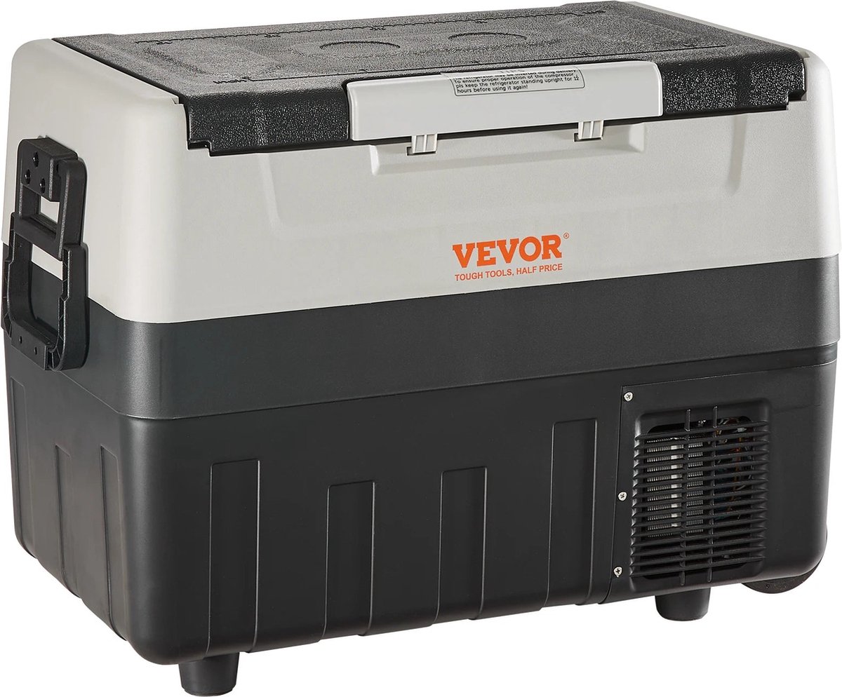 Mini koelkast - Mini koelkast voor drankjes - Mini auto koelkast - Draagbare compressor koeler - Dual Zone - Mini koelkast voor op reis - 45L - 12/24V DC - 110-240V - Grijs