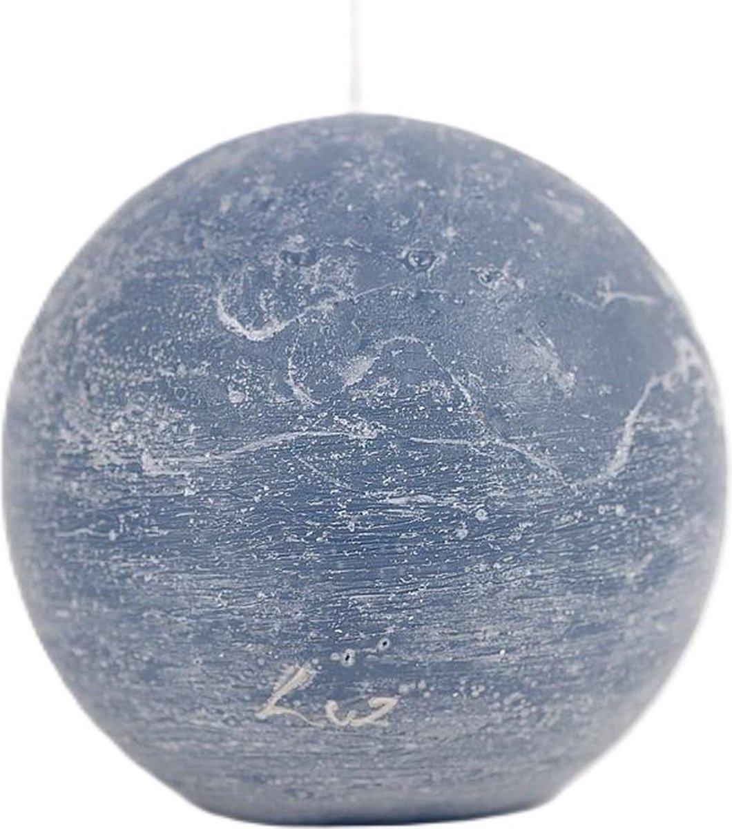 Rasteli Luz Your Kaars-Bolkaars Blauw-Oceaan Blauw D 10 cm