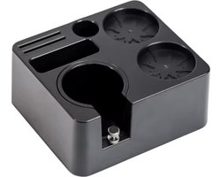 Barista Verstelbare Kunststof Koffie Tamper Station voor Espresso - Geschikt voor 51mm/53mm/58mm - Multifunctionele verstelbare Organiser voor Portafilters