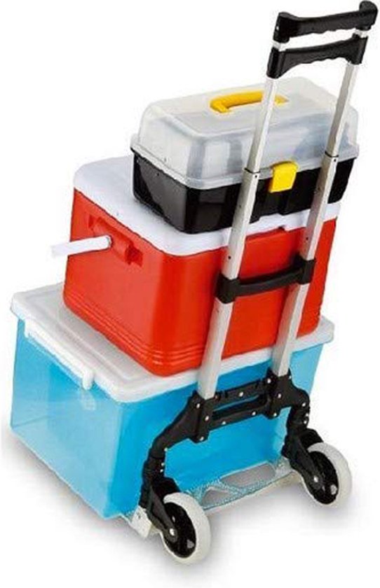 Kibani Steekwagen Opvouwbaar - 75 kg Draagvermogen - Transportwagen - Plateauwagen - Steekkar - Inklapbare Steekwagen - Meubelroller
