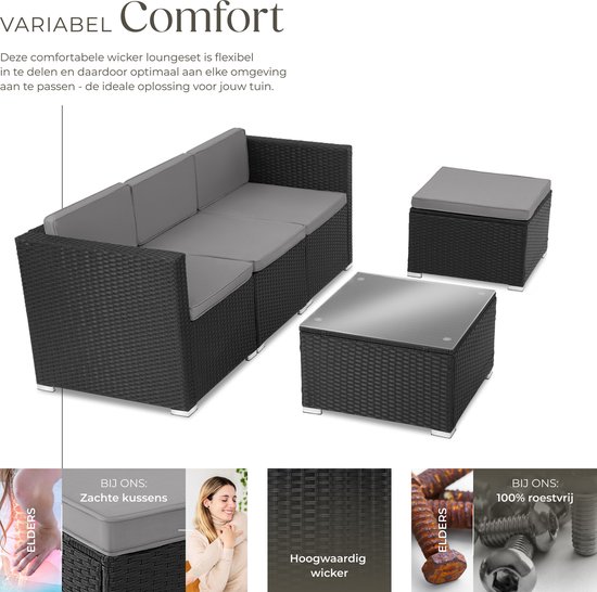 Tectake 2 Rotan Ligstoelen Met Aluminium Frame En Tafel - Inclusief Beschermhoes - Bruin