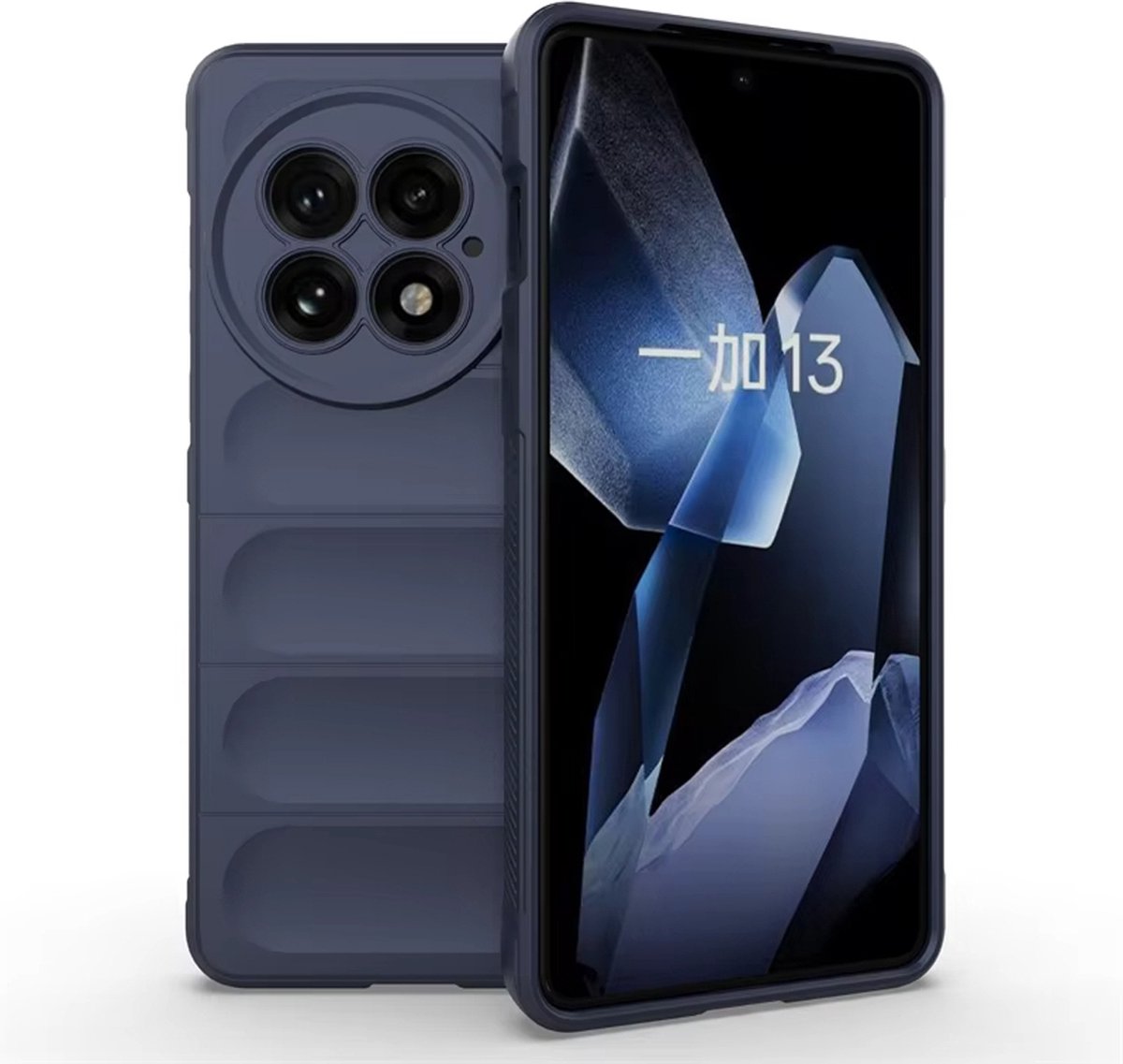 MobyDefend Hoesje - Geschikt voor OnePlus 13 - TPU Gripcase - Blauw