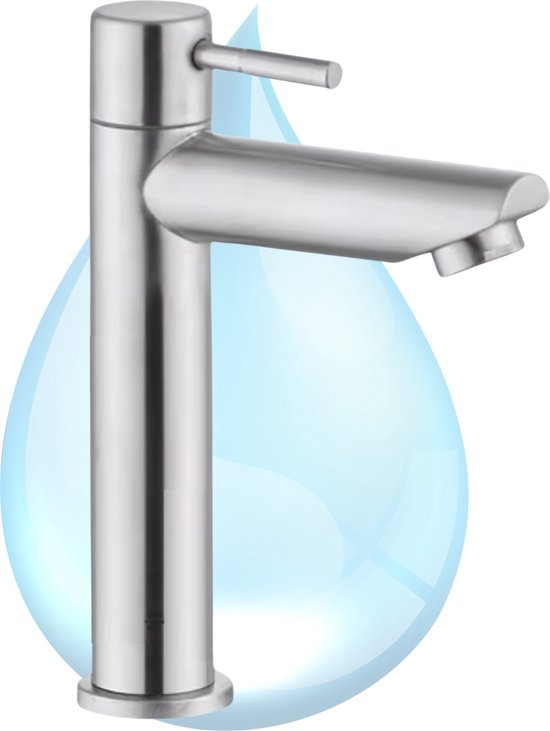 Antusias® Silver Stream Series - Koudwaterkraan Zilver - RVS - Moderne ...