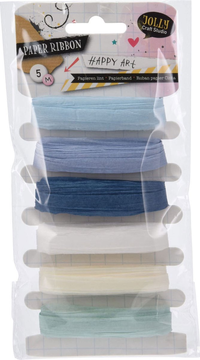 Papieren Lint Kleur, 6x5mtr.