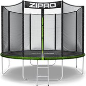 Zipro® Jump Pro Tuintrampoline 10FT Ø312cm met outdoor net - Trampoline Voor Buiten - Afsluitbaar Veiligheidsnet - UV-bestendig vervangend net - max. belasting tot 150 kg - Corrosiebestendig - Snelle en eenvoudige montage
