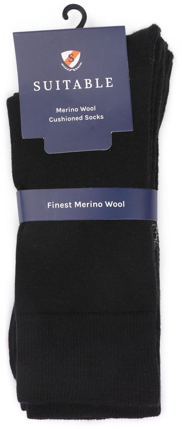 Convient - Chaussettes Merino Zwart Lot de 2 - 39-42 -