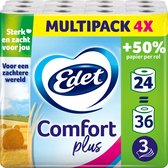 Bol.com Edet Comfort Plus Toiletpapier - 3-laags - 24 maxi rollen = 36 rollen - voordeelverpakking aanbieding