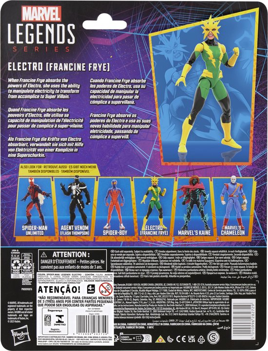 Marvel Legends Series Electro (Francine Frye), stripactiefiguur in ...