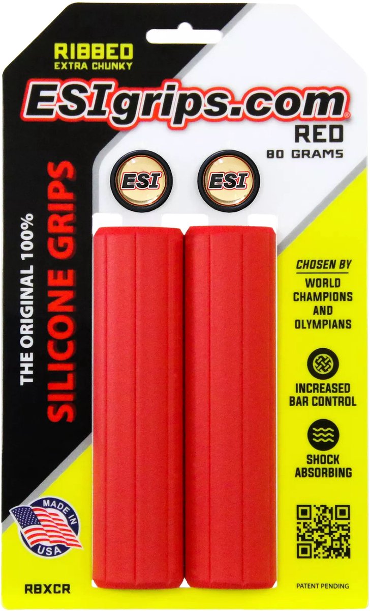 ESI Ribbed Extra Chunky Grips Rood