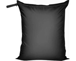 Waterdichte natte droge waszak, vuile waszak, reistas voor natte kleding met ritsen, stoffen luiertassen, multifunctionele waszakken, organizer, opbergtas voor badpakken, sportschool (1 stuk,28 x 45 inch) - zwart - 2XL - 70x115cm