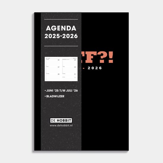Hobbit - Schoolagenda 2025-2026 - 1 week op 2 pagina's - Harde kaft - A5 (14 x 20,5 cm) - WTF