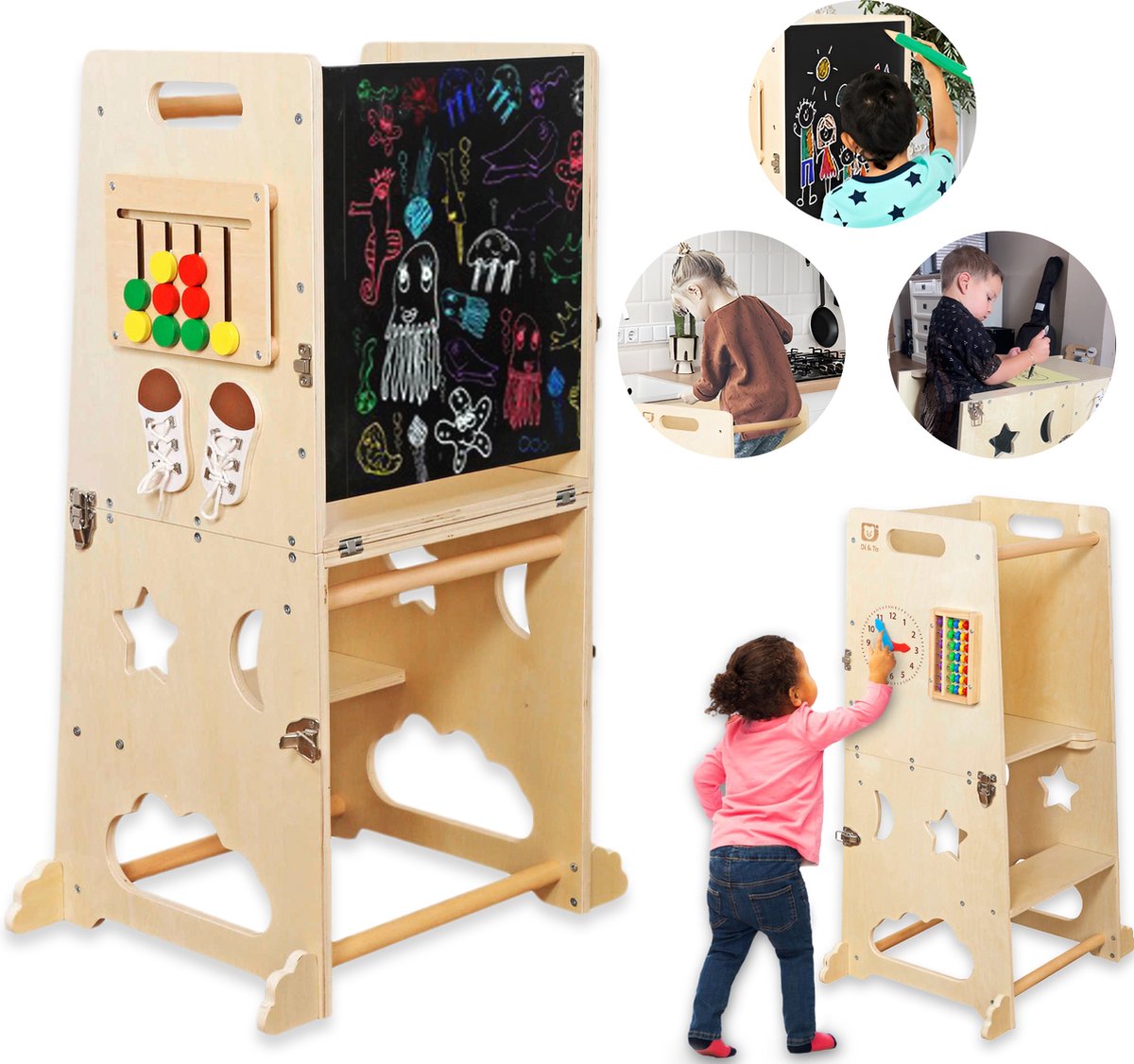 Di&To 4-in-1 Leertoren Montessori