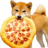 25x25x4cm - speelgoed pizza de simulation pour chien - Conçu pour mâcher et jouer - Son amusant et interactif - Indispensable pour l'apprentissage de la dentition des animaux de compagnie - Convient pour le jeu quotidien avec les chiens