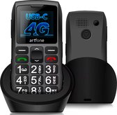 4G Senioren Mobiele Telefoon - SOS-functie - Grote knoppen - Valbescherming - Oplaadstation
