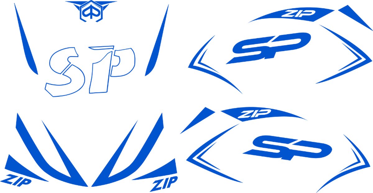 Stickerset Special Zip SP - Donker Blauw