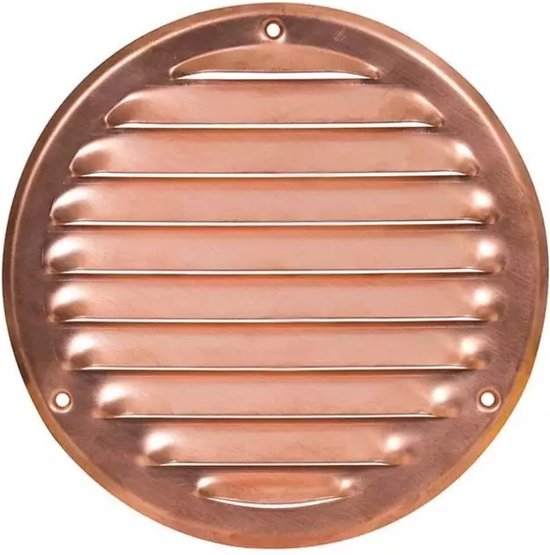 Grille de ventilation métallique ronde Ø125 mm cuivre - MR125Cu