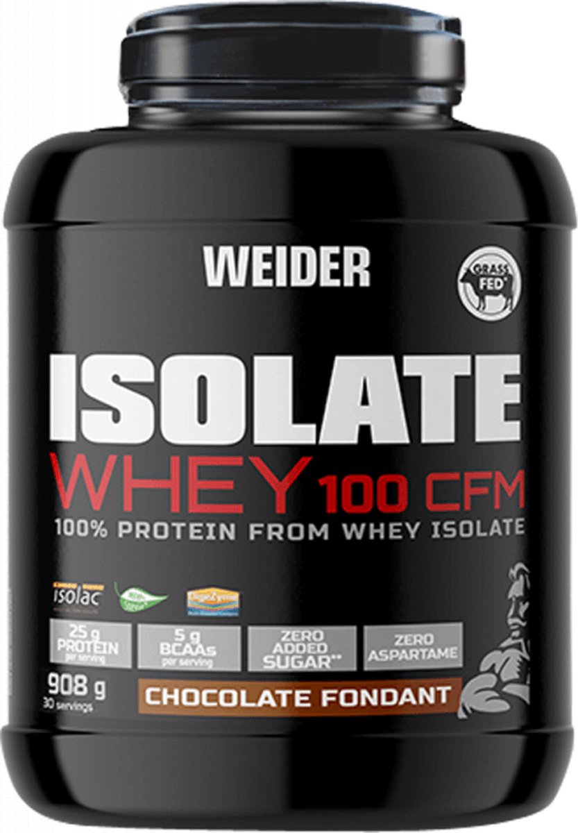 Weider Isolate Whey 100 CFM (908g) Chocolate Fondant - Eiwitten - Wei-eiwit isolaat