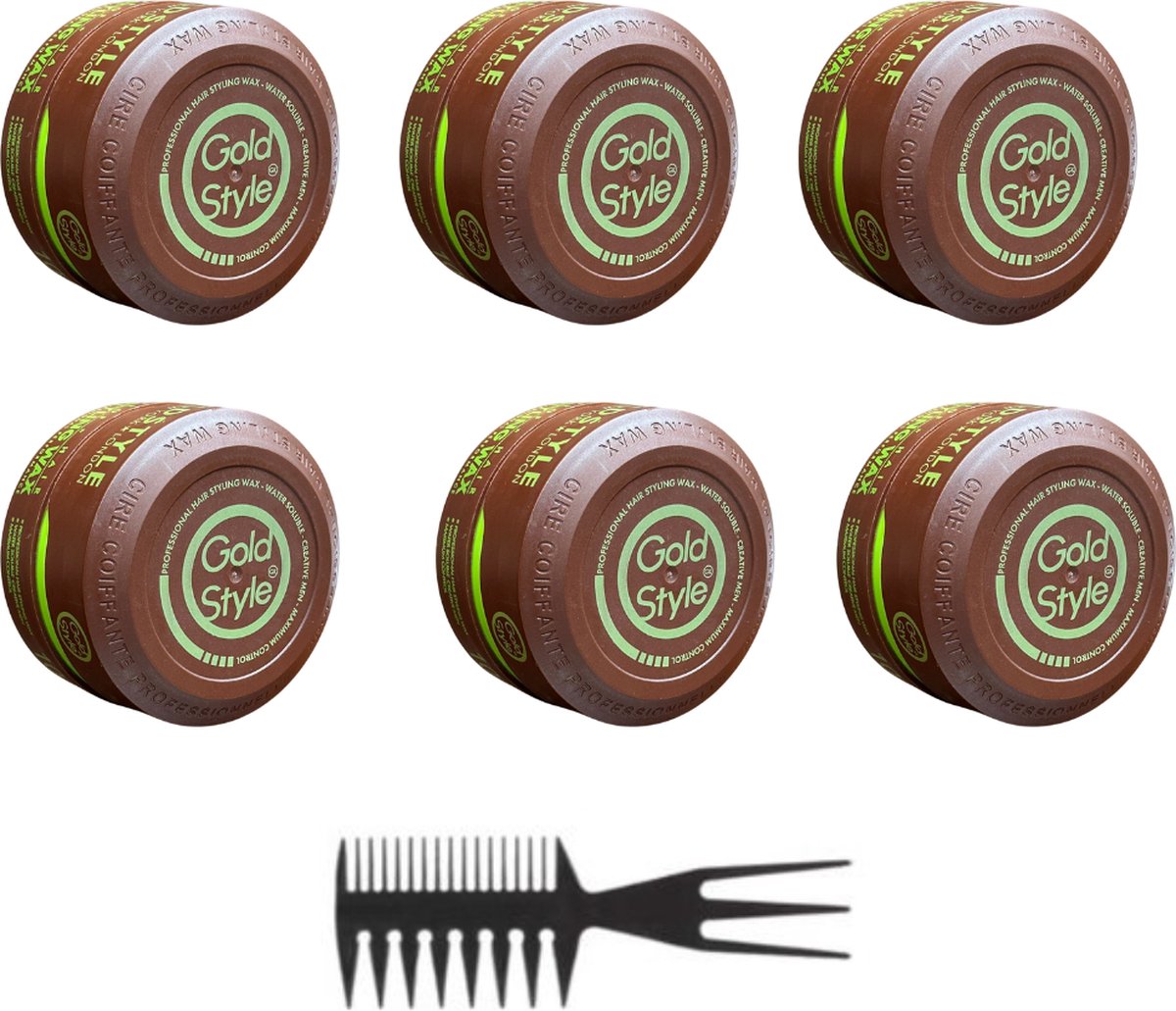 Gold Style Haar wax Matt - Haar Wax Mannen 6 Stuks - Haar Styling Wax