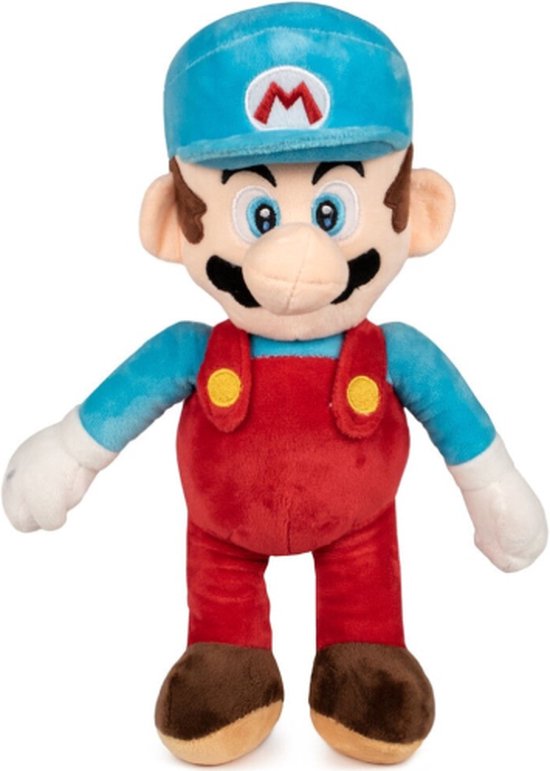 Mario Ice - Super Mario Bros Pluche Knuffel 30 cm {Speelgoed knuffels voor kinderen jongens meisjes | Nintendo Plush Toy | Mario, Luigi, Peach, Toad, Yoshi, Donkey Kong}