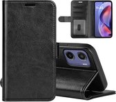 MobyDefend Hoesje - Geschikt voor Motorola Moto E15 / G05 - Wallet Book Case (Sluiting Achterkant) - Zwart