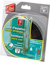Ellen tochtstrip (tochtband) zelfklevend zwart - grote kieren 4-6mm - 7,5m