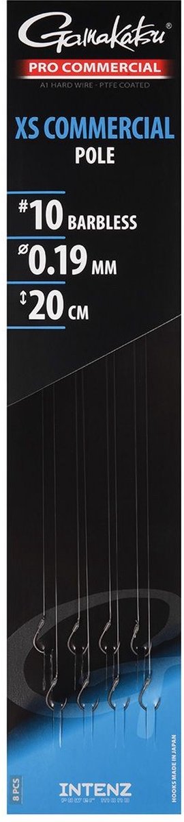 Gamakatsu XS Commercial Pole Barbless Onderlijnen H12 0.19mm 20cm van Gamakatsu — afbeelding 4