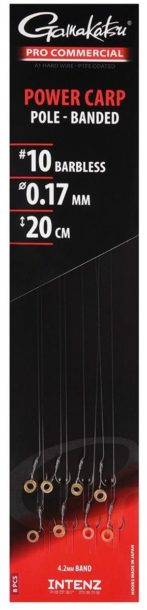 Gamakatsu Power Carp Pole Banded Barbless Onderlijnen H12 0.17mm 20cm van Gamakatsu — afbeelding 4