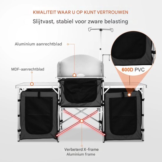 Camping Buiten Keukenkastje - Campingkast - Tuinkast - Tuin Keukenkast van Camp — afbeelding 5