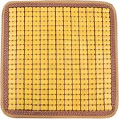 Kralenkussen - 45*45cm - Houten Kralenkussen - Stoelkussen - Houten - Zitkussen - Bureaustoelkussen - koelende stoelmat - vierkante stoelkussen - Autostoelkussen - Stuitkussen - bank houten mat - Massage Ventilatie