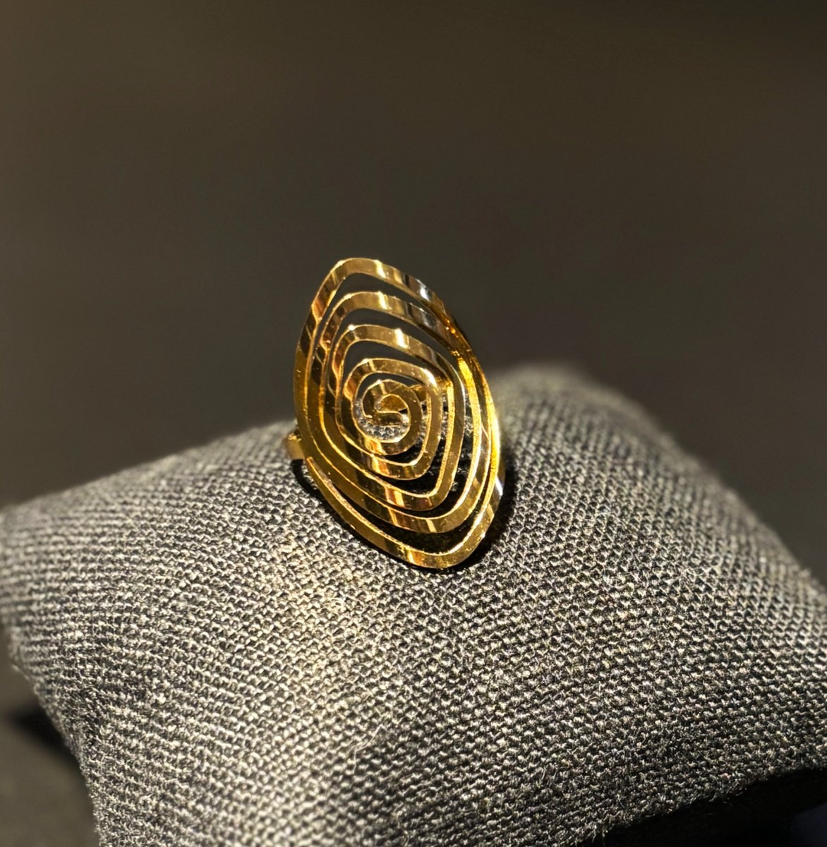 No-Fade Goud-Stijl Vergulde Geometrische Spiraal Ring Sieraden Voor Dames En Heren