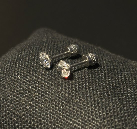 Boucles d'oreilles en acier titane Hypoallergenic pierres précieuses