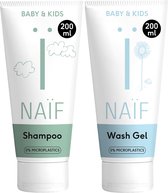 Naïf - Baby shampoo & Baby Wasgel Voordeelset - Babyverzorging - Baby's & Kinderen - met Natuurlijke Ingrediënten - 2x 200ml