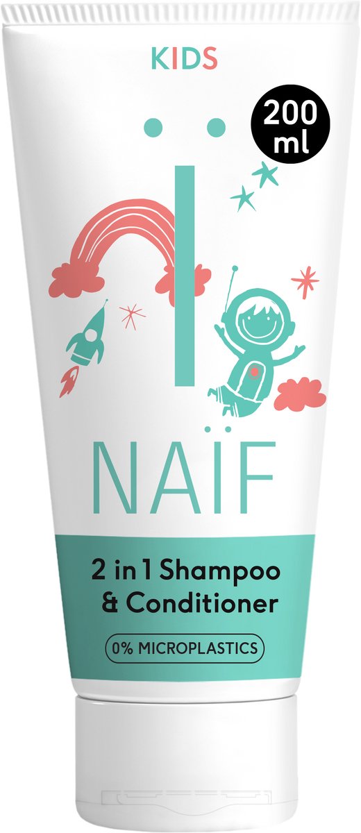 Bol.com Naïf 2-in-1 Shampoo & Conditioner - Kinderen - Natuurlijke Ingrediënten - Reinigend - Verzorgend - 200ml aanbieding