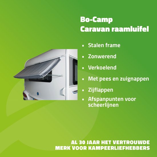 Bo-Camp - Caravan raamluifel - Stalen frame