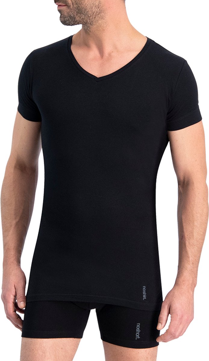 Noshirt Lite Cotton - Ondershirt - Reguliere V-Hals - Zwart - S