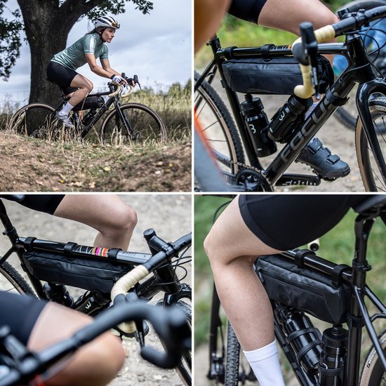 BBB Cycling Frametas Racefiets & Gravelbike 4 Liter - Waterbestendige Bikepacking Fietstas - Verstelbaar - Bikepacking Tassen - Middle Mate Medium BSB-142