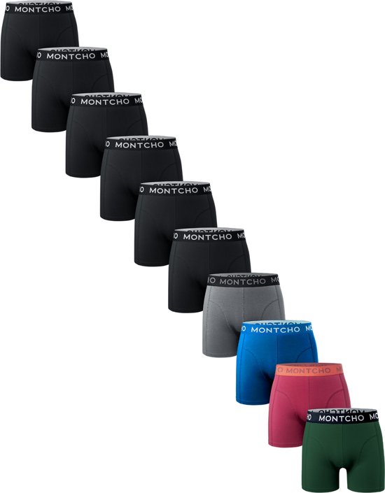 MONTCHO – Dazzle Series – Boxershort Heren – Onderbroeken Heren – Boxershorts – Ondergoed – Hue Fusion – 10 Pack – Maat: (S – XXL)